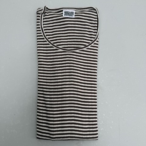 NØRGAARD PAA STRØGET 101 REGULAR FINE STRIPE BROWN/ECRU